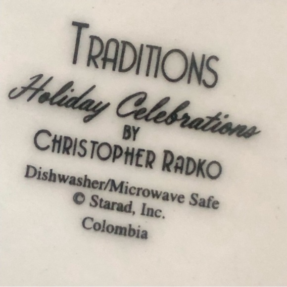 🎄Christopher Radko Traditions Holiday Celebration Christmas Tree Salad Plates - Picture 4 of 6